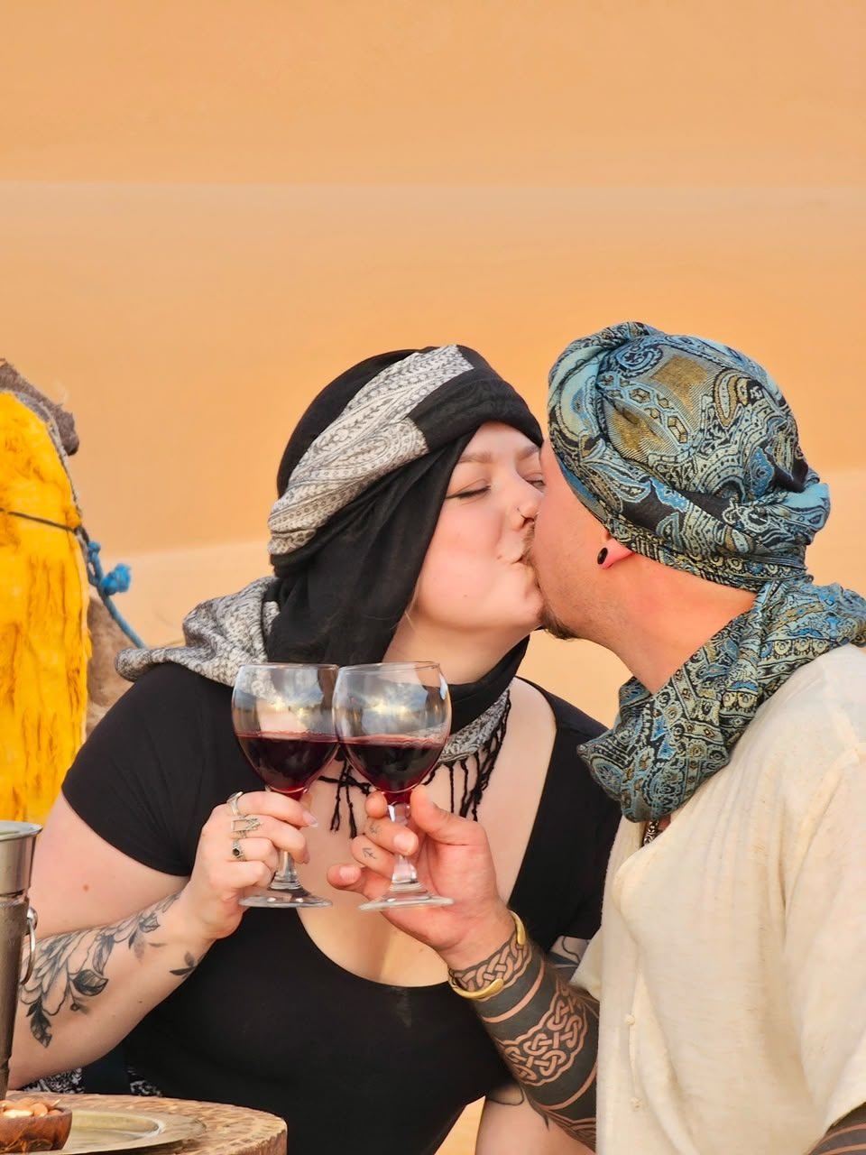 Romantic dinner in the dunes, Merzouga
